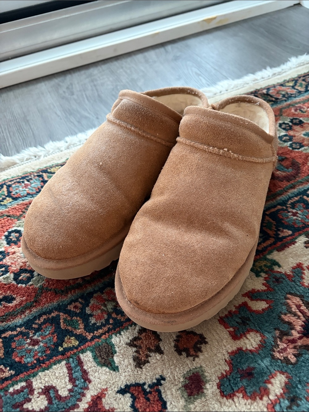 UGG Chestnut Suede Slip-On Slippers